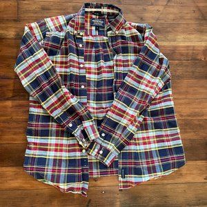 Panhandle Slim Shirt Mens Medium Rough Stock Button Up Long Sleeve  Western